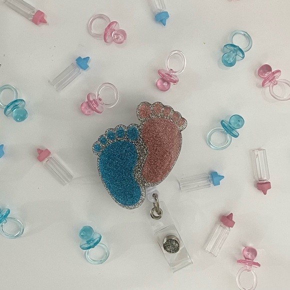 Other - Badge reel - baby feet
